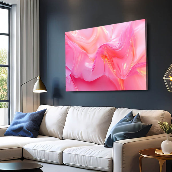 Radiant Waves Pink Abstract Art | MusaArtGallery™