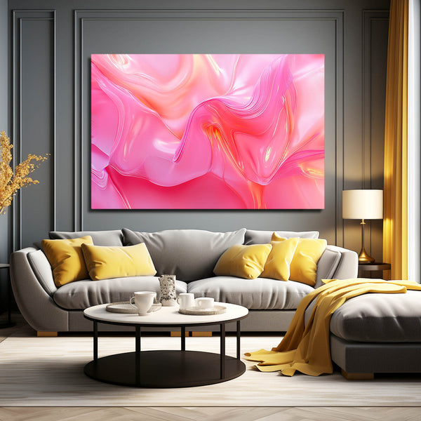 Radiant Waves Pink Abstract Art | MusaArtGallery™