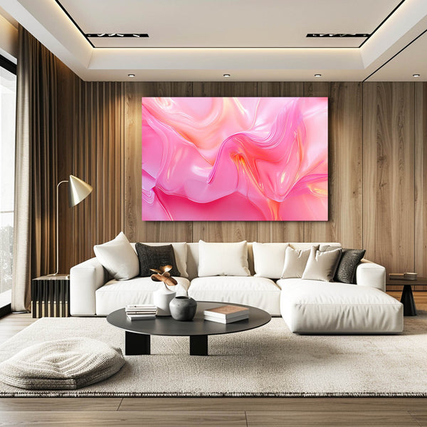 Radiant Waves Pink Abstract Art | MusaArtGallery™