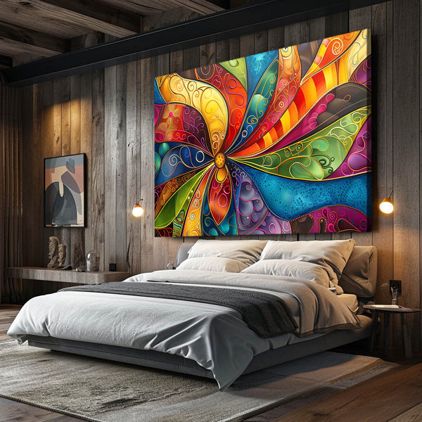 Rainbow Bloom Mexican Wall Art | MusaArtGallery™