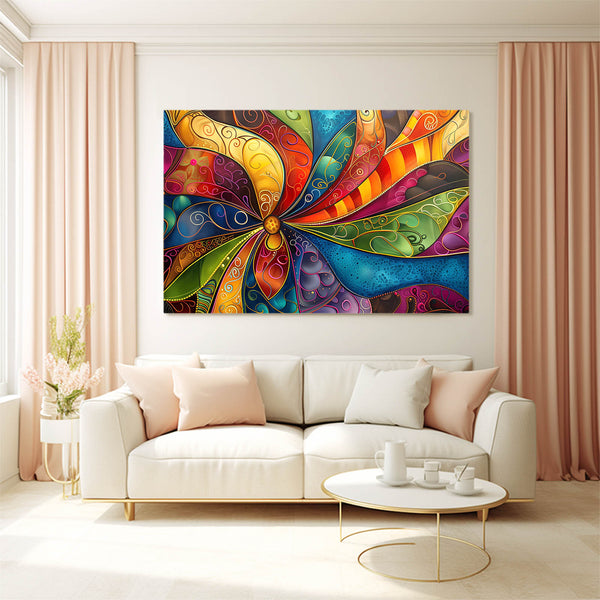 Rainbow Bloom Mexican Wall Art | MusaArtGallery™