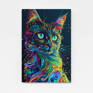 Rainbow Color Cat Art | MusaArtGallery™