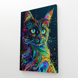 Rainbow Color Cat Art | MusaArtGallery™