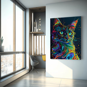 Rainbow Color Cat Art | MusaArtGallery™