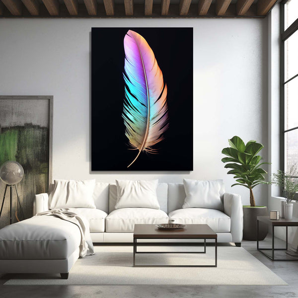 Rainbow Feather Trippy Art | MusaArtGallery™