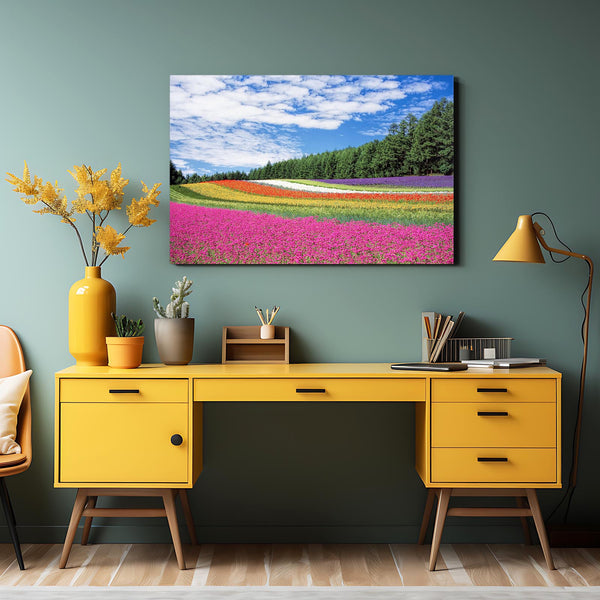 Rainbow Field Landscape Wall Art | MusaArtGallery™