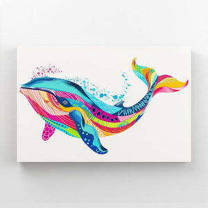 Rainbow Splash Whale Art | MusaArtGallery™