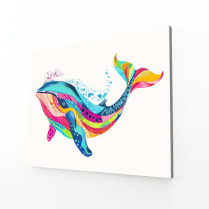 Rainbow Splash Whale Art | MusaArtGallery™