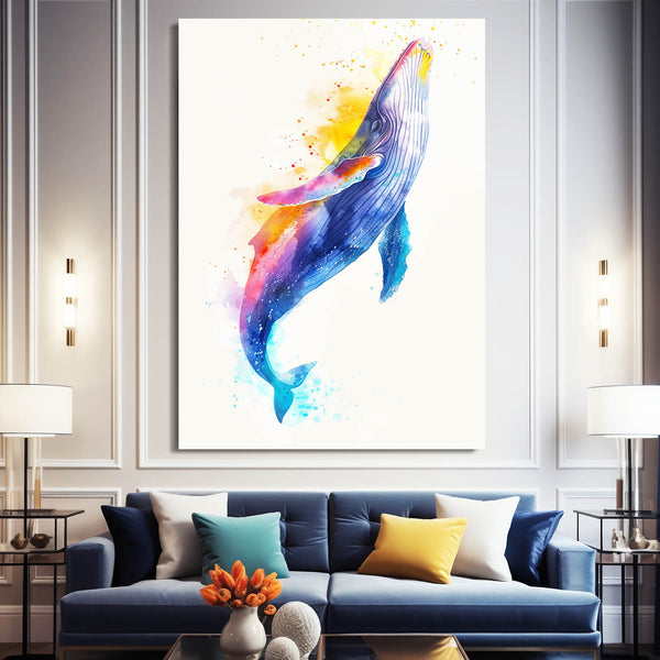 Rainbow Whale Art | MusaArtGallery™