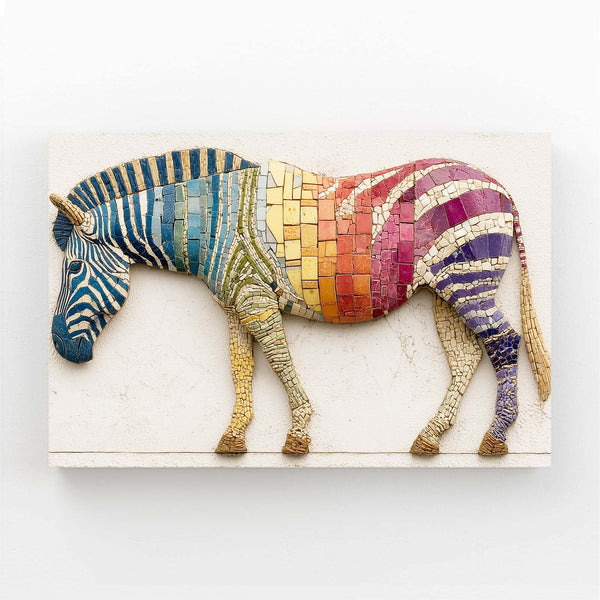 Rainbow Zebra Art