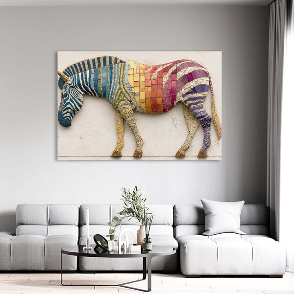 Rainbow Zebra Art
