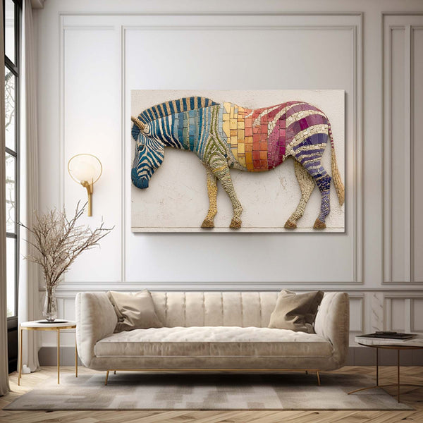 Rainbow Zebra Art