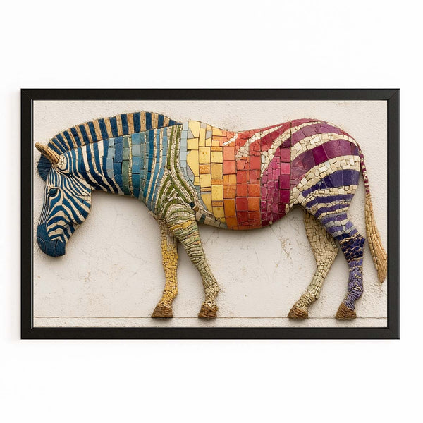 Rainbow Zebra Art