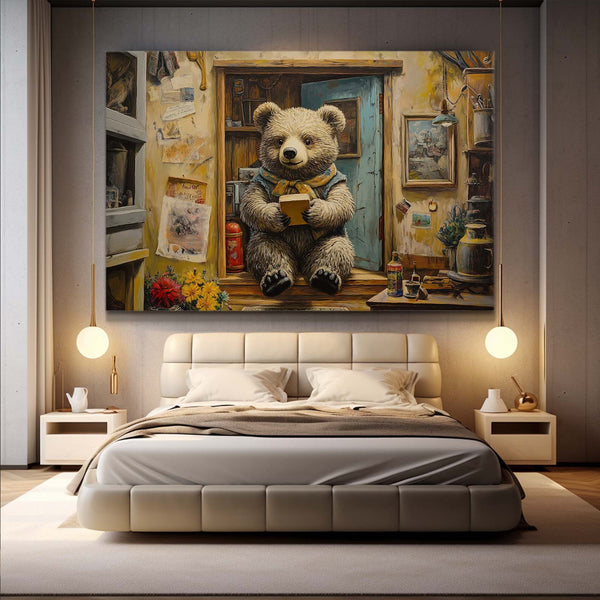 Reading Bear Wall Art