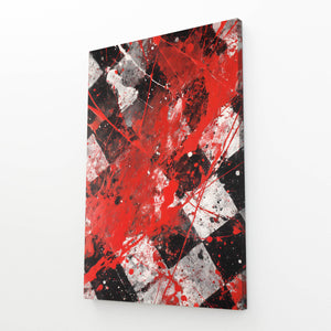 Red Abstract Chess Art