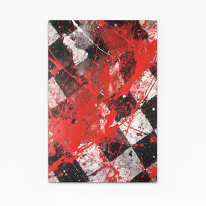 Red Abstract Chess Art