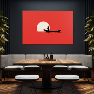 Red and Black Minimalist Wall Art | MusaArtGallery™