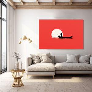 Red and Black Minimalist Wall Art | MusaArtGallery™