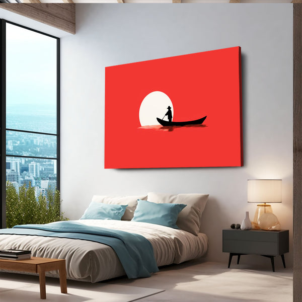 Red and Black Minimalist Wall Art | MusaArtGallery™