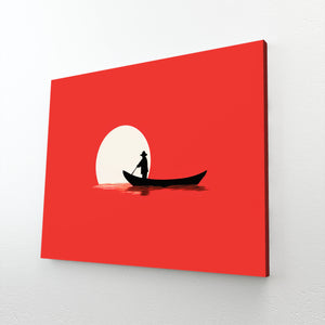 Red and Black Minimalist Wall Art | MusaArtGallery™