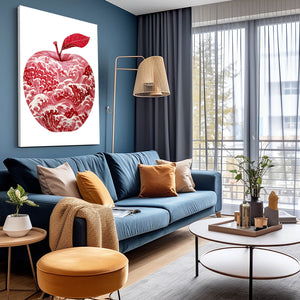 Red And White Apple Art