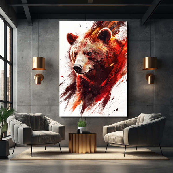 Red Bear Canvas