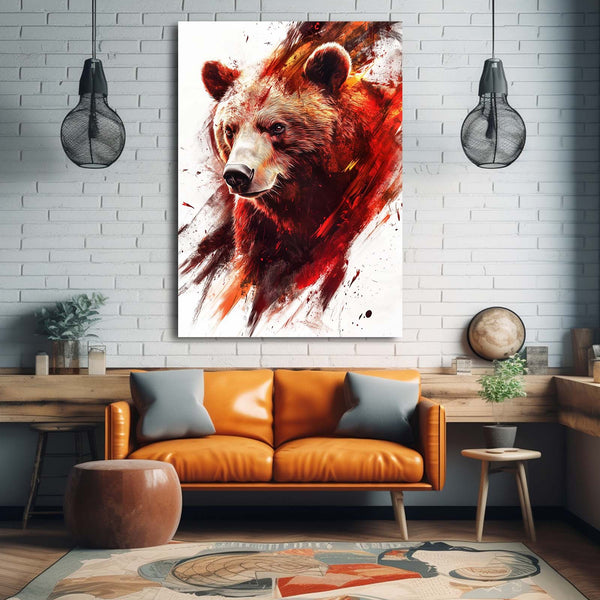 Red Bear Canvas