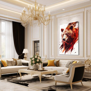 Red Bear Canvas