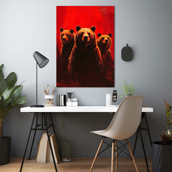 Red Bear Wall Art