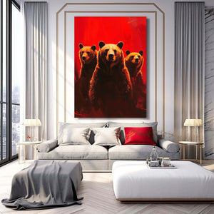 Red Bear Wall Art