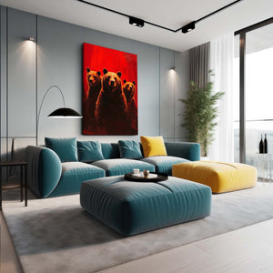 Red Bear Wall Art