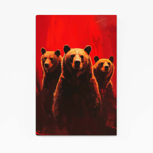 Red Bear Wall Art