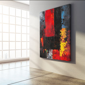 Red Black Abstract Art