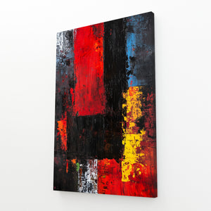 Red Black Abstract Art