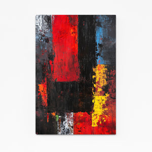 Red Black Abstract Art