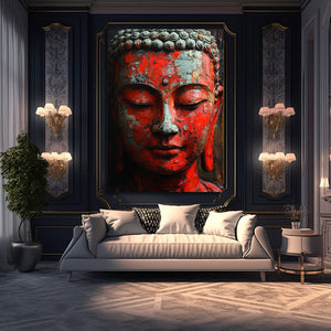 Red Buddha Wall Art | MusaArtGallery™