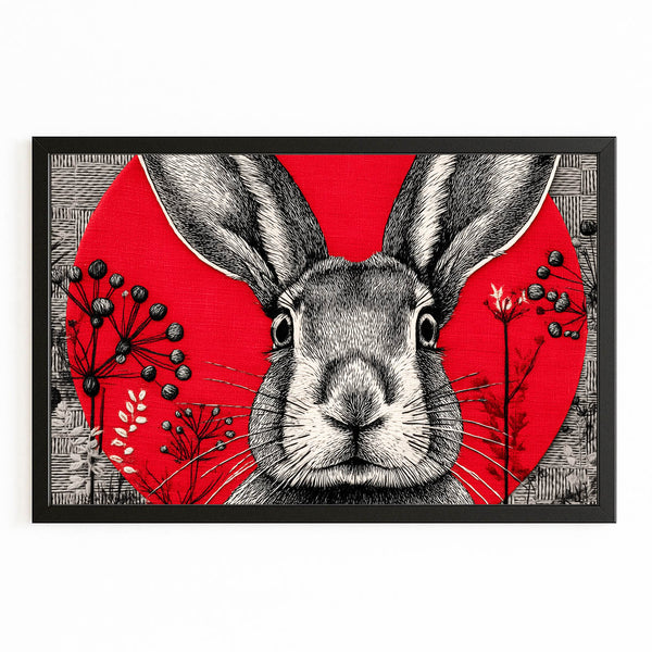 Red Bunny Print