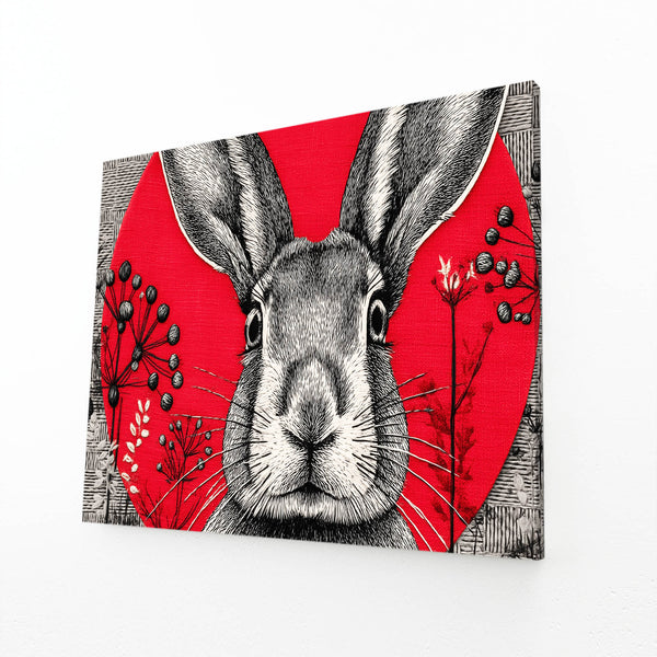 Red Bunny Print