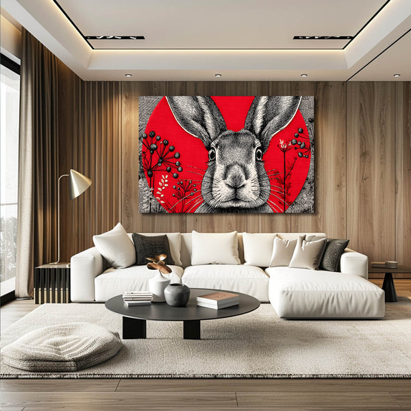 Red Bunny Print