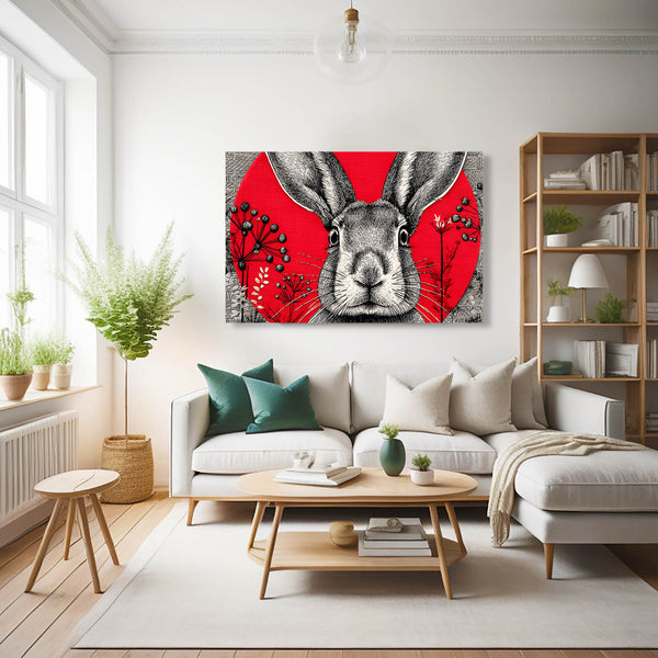 Red Bunny Print