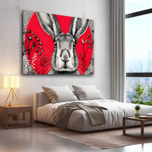 Red Bunny Print