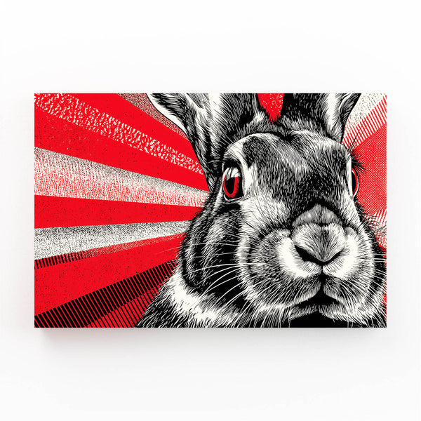 Red Bunny Wall Art