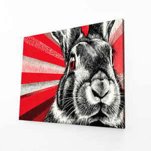 Red Bunny Wall Art
