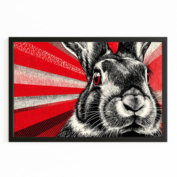 Red Bunny Wall Art