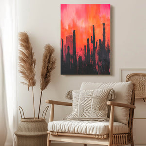 Red Cactus Art