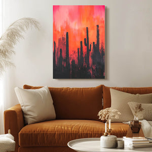 Red Cactus Art