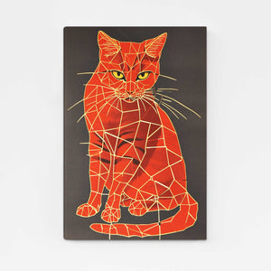 Red Cat Art Drawing | MusaArtGallery™