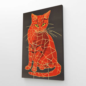 Red Cat Art Drawing | MusaArtGallery™