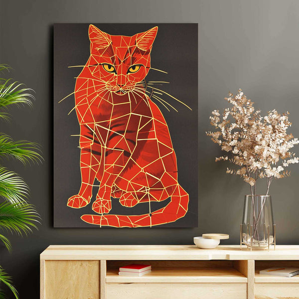 Red Cat Art Drawing | MusaArtGallery™