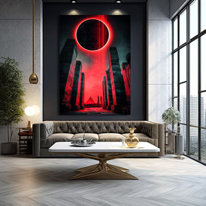 Red Circle Egyptian Art